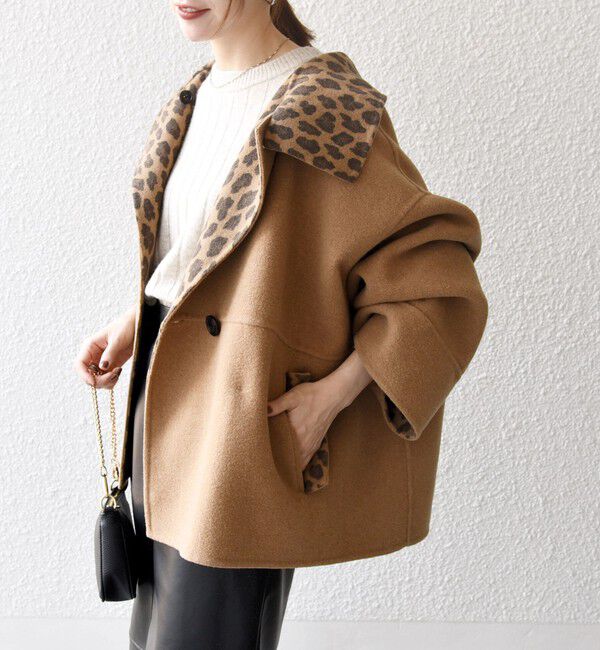 SHIPS any「《一部追加予約》【WEB限定】SHIPS any: リバー スタンドカラー ポンチョ ショート コート」|その他|