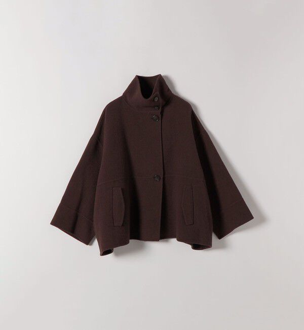 SHIPS any「《一部追加予約》【WEB限定】SHIPS any: リバー スタンドカラー ポンチョ ショート コート」|その他|