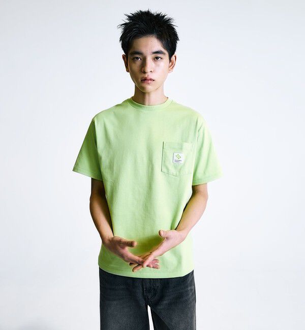 SHIPS「City Ambient Products: スクエアロゴ ポケット Tシャツ」|Tシャツ・カットソー|