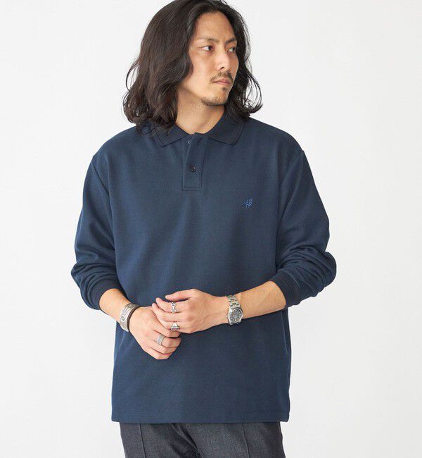 SHIPS「【WEB限定】SHIPS:〈抗菌・防臭〉ワンポイント ロゴ バーズアイ ロングスリーブ ポロシャツ」|ポロシャツ|