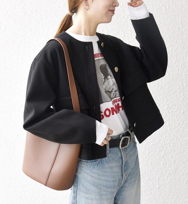 SHIPS any「SHIPS any: エア ニードル ポケット コンパクト ノーカラー ジャケット」|ノーカラージャケット|