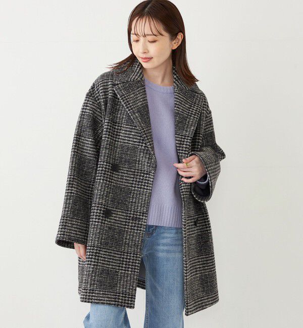 SHIPS Colors 「SHIPS Colors: スライバー ボンディング ピーコート」|ピーコート|ブラック