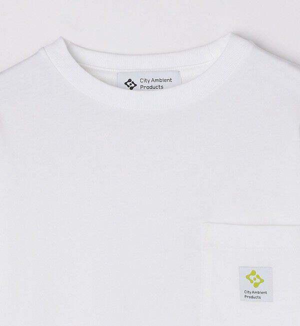 SHIPS「City Ambient Products: スクエアロゴ ポケット ロングスリーブ Tシャツ」|Tシャツ・カットソー|