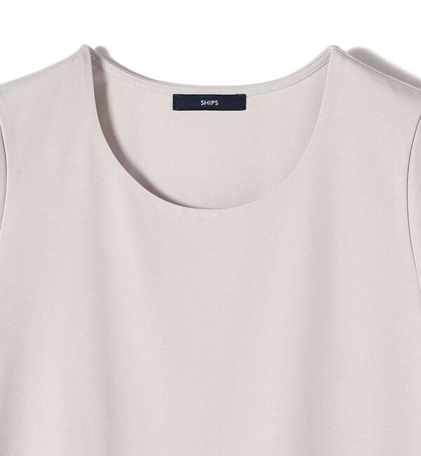 SHIPS for women「〈手洗い可能〉SORONA(R) クルーネック TEE」|Tシャツ・カットソー|