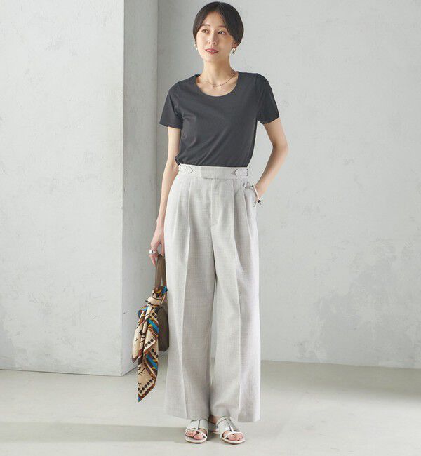 SHIPS for women「〈手洗い可能〉SORONA(R) クルーネック TEE」|Tシャツ・カットソー|