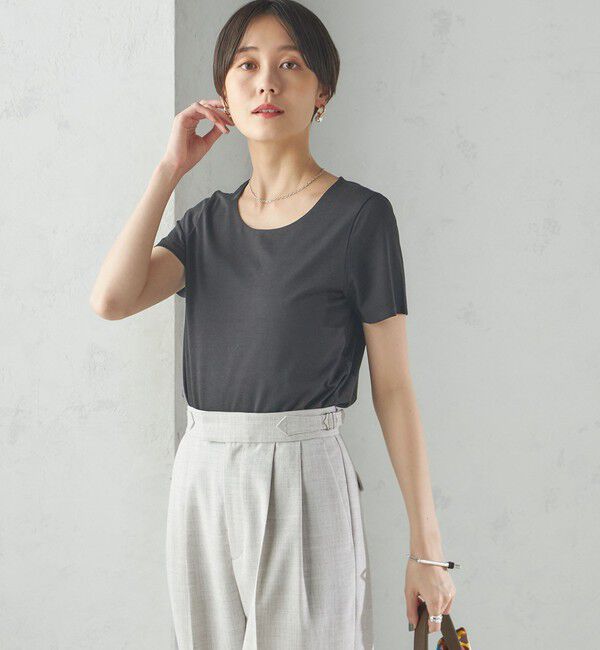 SHIPS for women「〈手洗い可能〉SORONA(R) クルーネック TEE」|Tシャツ・カットソー|