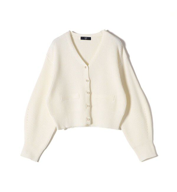 SHIPS Colors 「SHIPS Colors:〈手洗い可能〉Vネック パールモチーフボタン カーディガン」|カーディガン|