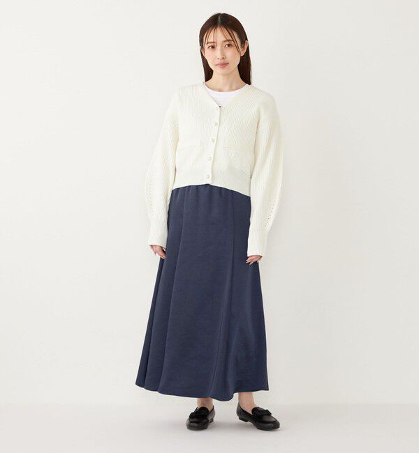 SHIPS Colors 「SHIPS Colors:〈手洗い可能〉Vネック パールモチーフボタン カーディガン」|カーディガン|