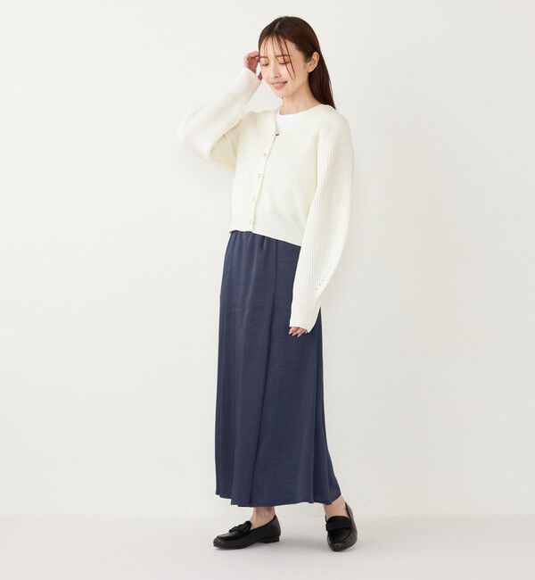 SHIPS Colors 「SHIPS Colors:〈手洗い可能〉Vネック パールモチーフボタン カーディガン」|カーディガン|