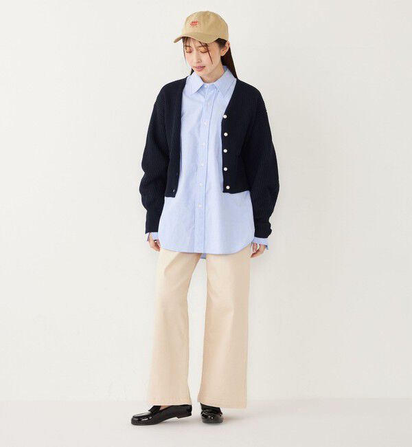 SHIPS Colors 「SHIPS Colors:〈手洗い可能〉Vネック パールモチーフボタン カーディガン」|カーディガン|