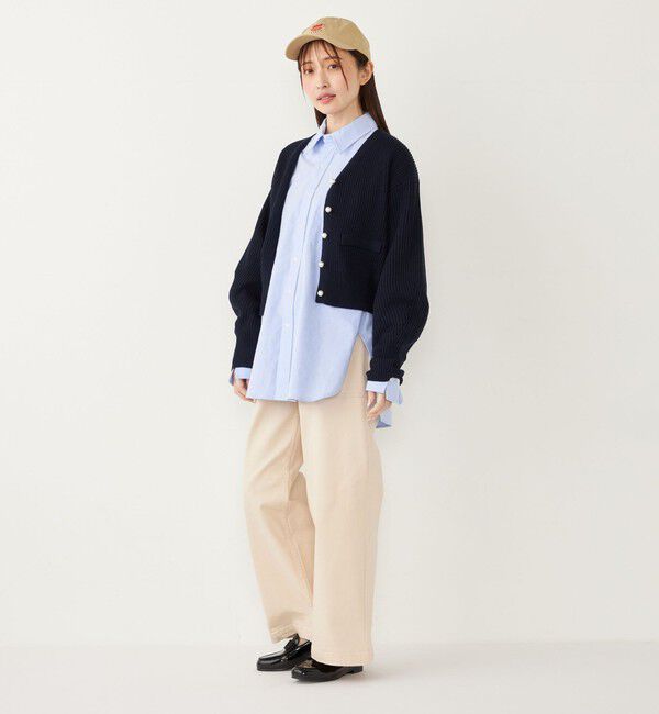 SHIPS Colors 「SHIPS Colors:〈手洗い可能〉Vネック パールモチーフボタン カーディガン」|カーディガン|