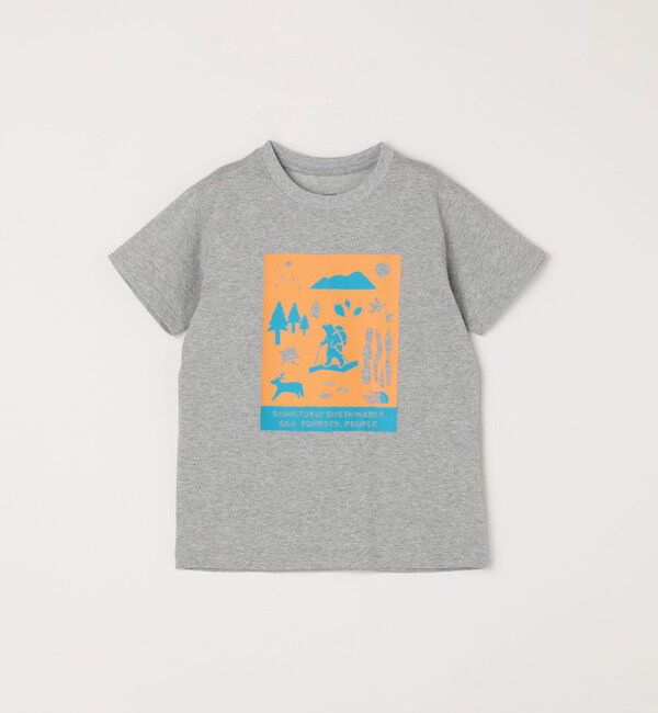 SHIPS any「THE NORTH FACE: シレトコトコ プリント Tシャツ<KIDS>」|Tシャツ・カットソー|グレー