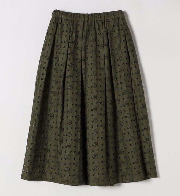 quaranciel「quaranciel:〈手洗い可能〉フラワー レース ランダム タック スカート」|スカート|