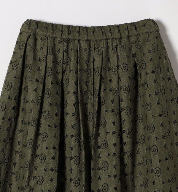 quaranciel「quaranciel:〈手洗い可能〉フラワー レース ランダム タック スカート」|スカート|