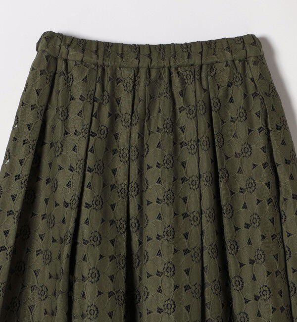 quaranciel「quaranciel:〈手洗い可能〉フラワー レース ランダム タック スカート」|スカート|