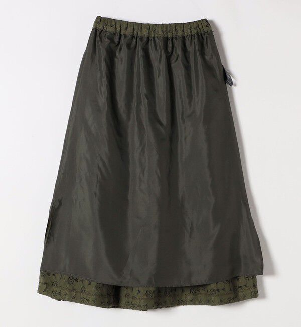 quaranciel「quaranciel:〈手洗い可能〉フラワー レース ランダム タック スカート」|スカート|