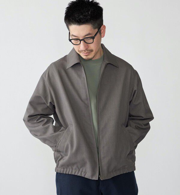 SHIPS「SHIPS: ウール ライク ポリエステル ジップ ブルゾン」|ブルゾン・スタジャン|