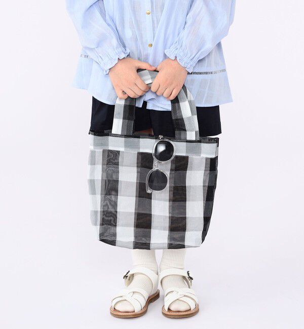 SHIPS KIDS「Diminutivo:メッシュ メルカード ブロックス トートバッグ」|トートバッグ|ブラック