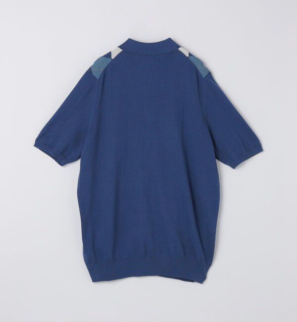 SHIPS「ALANPANE: 16ゲージ アーガイルチェック コットン ニット ポロシャツ」|ニット・セーター|