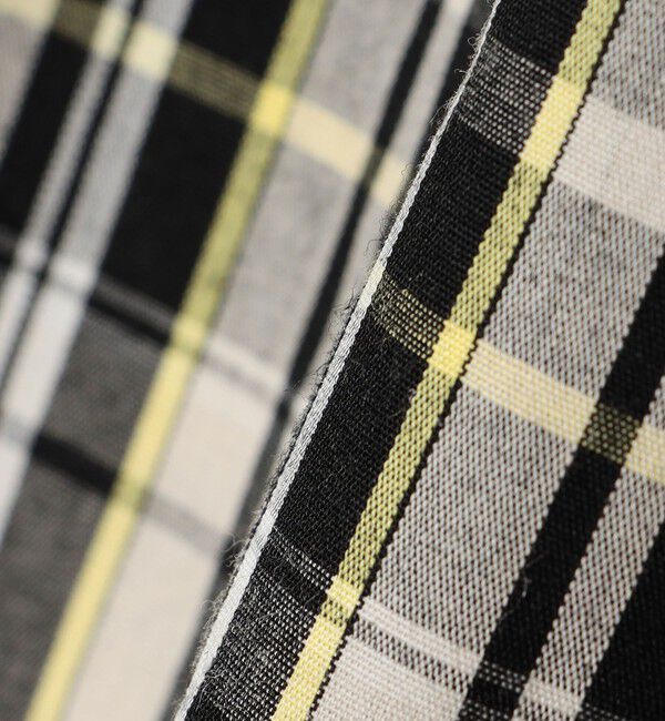 SHIPS Colors 「innowave:〈手洗い可能〉TC チェック スキッパー フレンチスリーブ ブラウス」|シャツ・ブラウス|