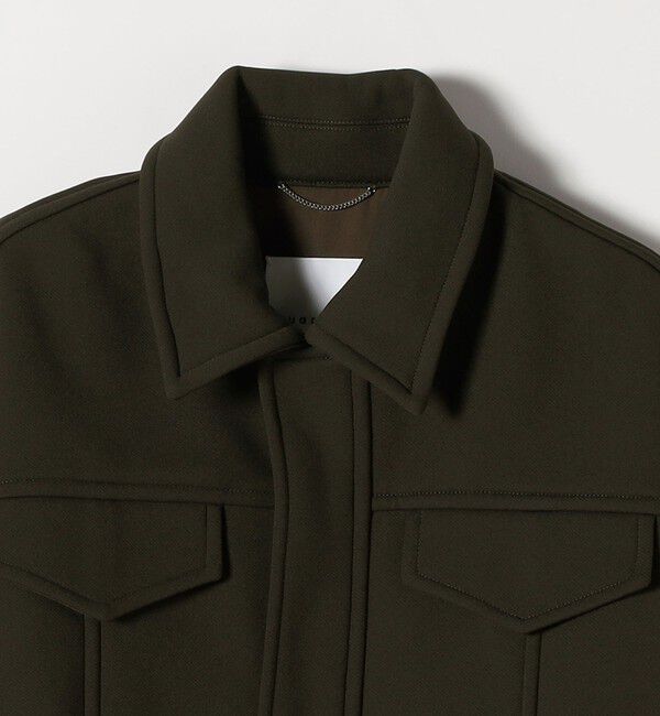 quaranciel「quaranciel:〈洗濯機可能〉ダンボール 裏起毛 コクーン オーバー シャツ ジャケット」|ブルゾン・スタジャン|