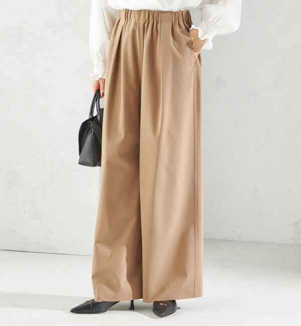 SHIPS for women「〈洗濯機可能〉ストレッチ ツイル イージー タック パンツ」|その他|