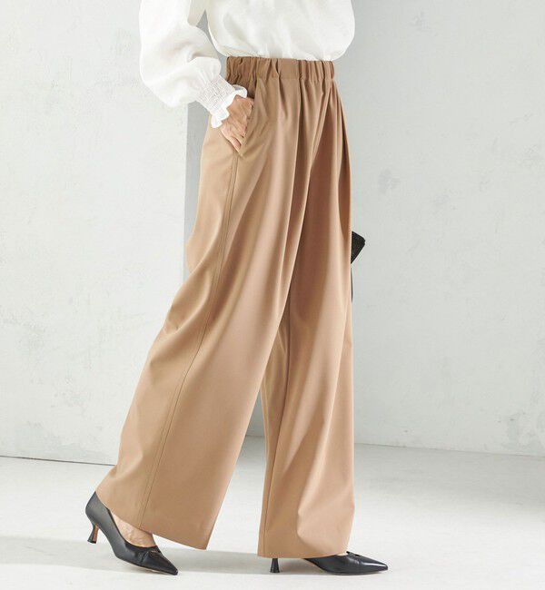 SHIPS for women「〈洗濯機可能〉ストレッチ ツイル イージー タック パンツ」|その他|