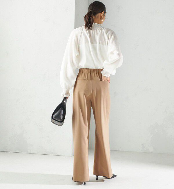 SHIPS for women「〈洗濯機可能〉ストレッチ ツイル イージー タック パンツ」|その他|