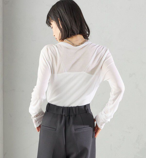 SHIPS for women「s.oyamadaコラボ:〈手洗い可能〉シアー テレコ ロング スリーブ TEE」|Tシャツ・カットソー|