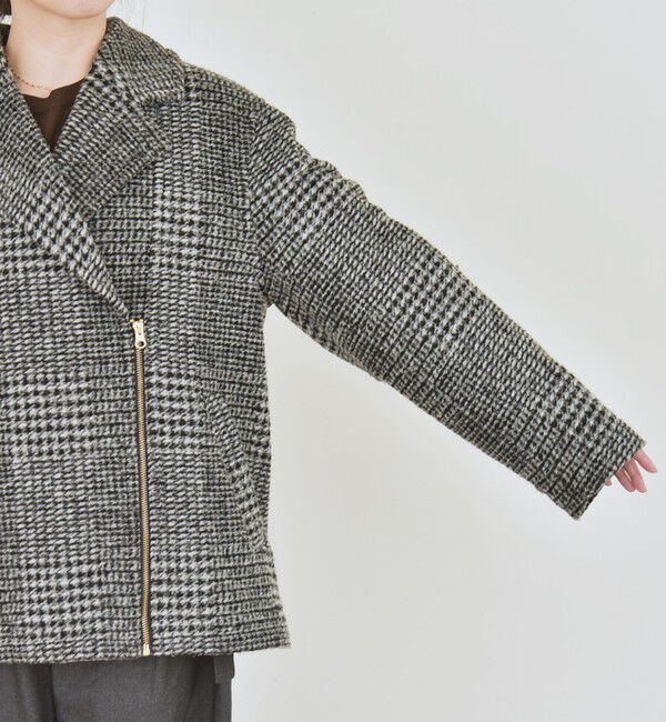 quaranciel「quaranciel: ボンディング チェック ライダース コート」|その他|