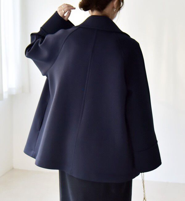 quaranciel「《追加予約》quaranciel:〈手洗い可能〉ダンボール ステンカラー ジャケット コート25AW」|ステンカラーコート|