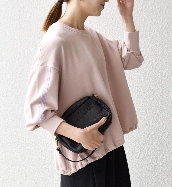 SHIPS any「SHIPS any:〈洗濯機可能〉裏毛 バイカラー ドロスト ルーズ スウェット プルオーバー」|スウェット・ジャージ|