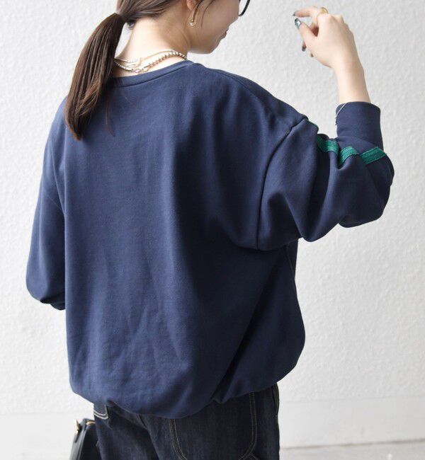 SHIPS any「SHIPS any:〈洗濯機可能〉裏毛 バイカラー ドロスト ルーズ スウェット プルオーバー」|スウェット・ジャージ|