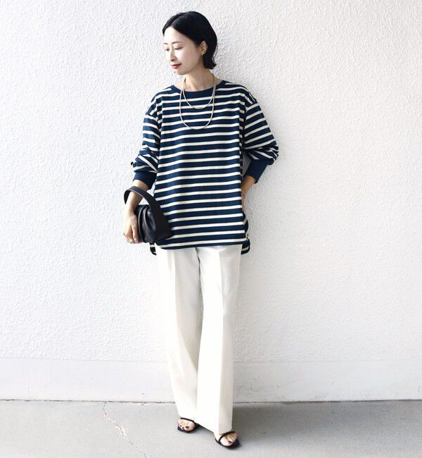 SHIPS for women「《予約》【SHIPS別注】TENNESSEE:〈洗濯機可能〉ワイド ボーダー TEE」|Tシャツ・カットソー|