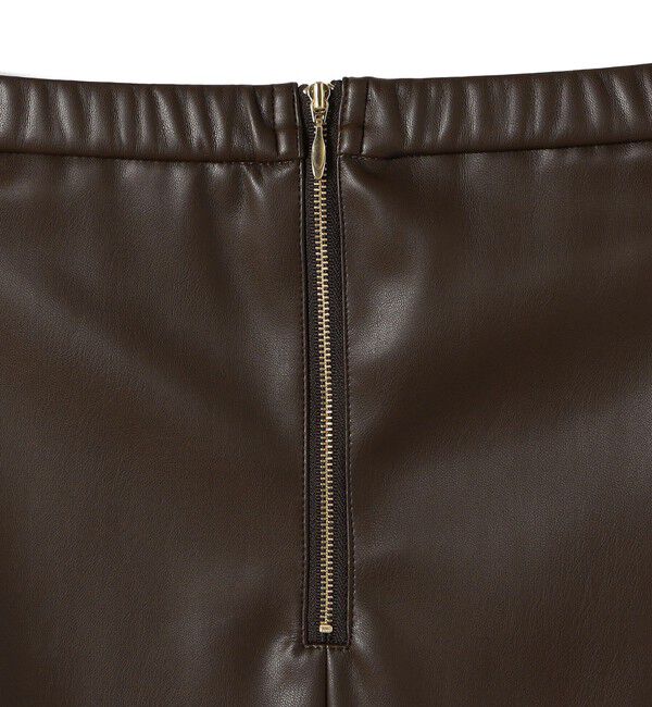 SHIPS for women「〈手洗い可能〉合成皮革 ウエスト ゴム スカート」|スカート|