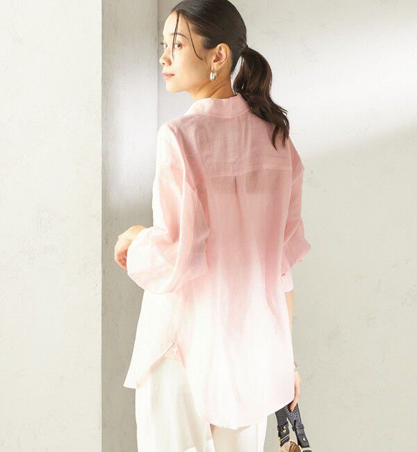 SHIPS for women「《予約》〈手洗い可能〉IMPERIAL LINEN 混 オーバー サイズ シャツ」|シャツ・ブラウス|