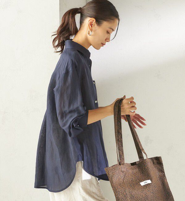 SHIPS for women「《予約》〈手洗い可能〉IMPERIAL LINEN 混 オーバー サイズ シャツ」|シャツ・ブラウス|
