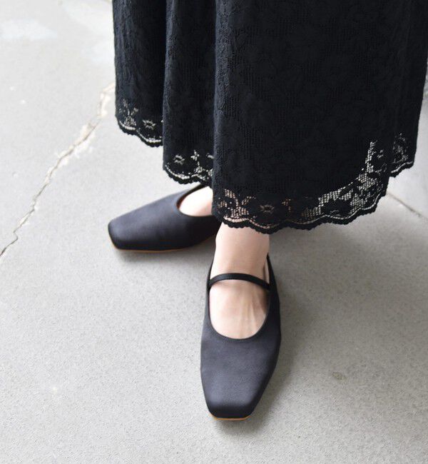 SHIPS any「《予約》【SHIPS any別注】eblouna: スクエア スリングバック パンプス」|パンプス|