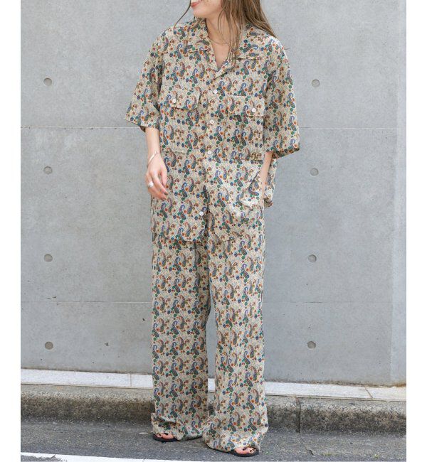 OUTDOOR PRODUCTS Usual Things「ペイズリープリントイージーパンツ セットアップ対応可」|スラックス|