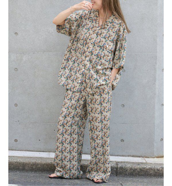 OUTDOOR PRODUCTS Usual Things「ペイズリープリントイージーパンツ セットアップ対応可」|スラックス|