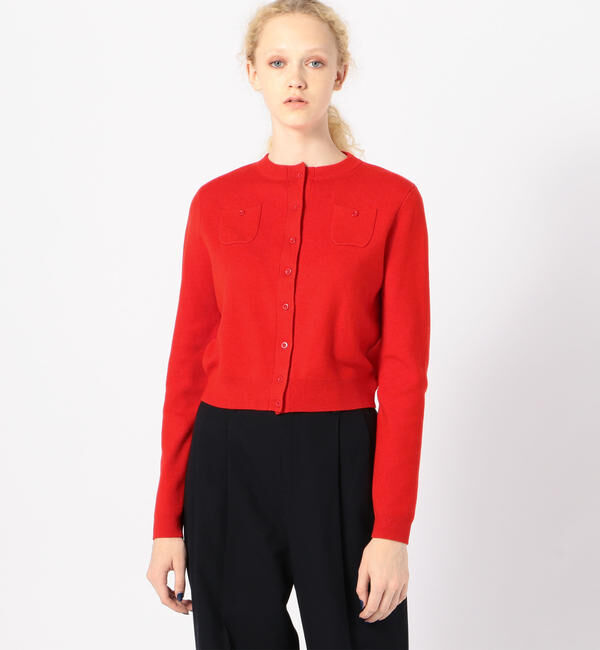 CABaN「コットンカシミヤ クルーネックカーディガン」|カーディガン|