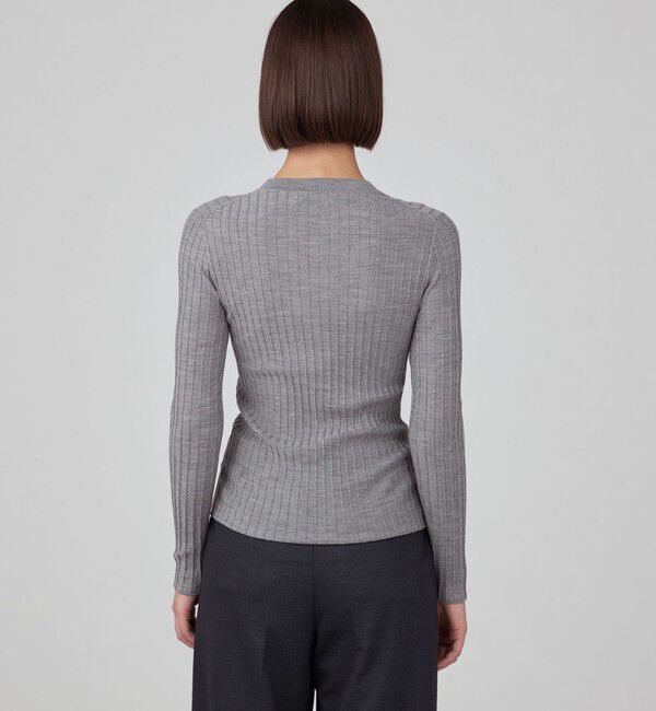 TOMORROWLAND collection「カシミヤシルクリブ クルーネックプルオーバー」|ニット・セーター|