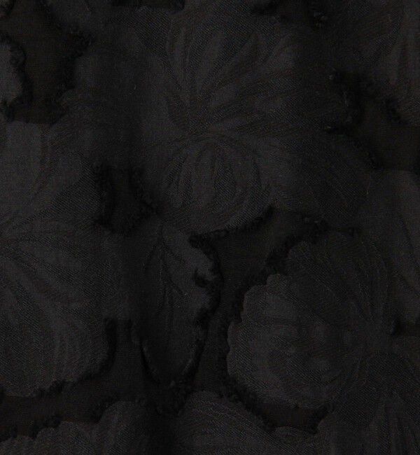 Ballsey「ブルームカットジャカード フリルネックギャザーワンピース」|ワンピース|