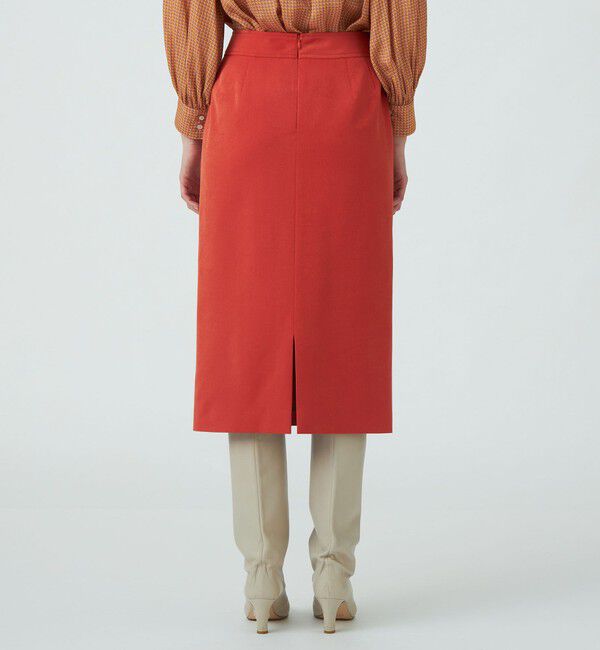 Ballsey「ブラッシュドサテン サイドポケットタイトスカート」|タイト|