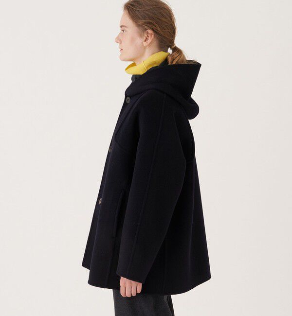 ウールカシミヤダブルフェイス フーデットコート（GALERIE VIE