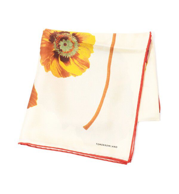 TOMORROWLAND GOODS「TOMORROWLAND フラワープリントスカーフ」|バンダナ・スカーフ|42 ライトベージュ系