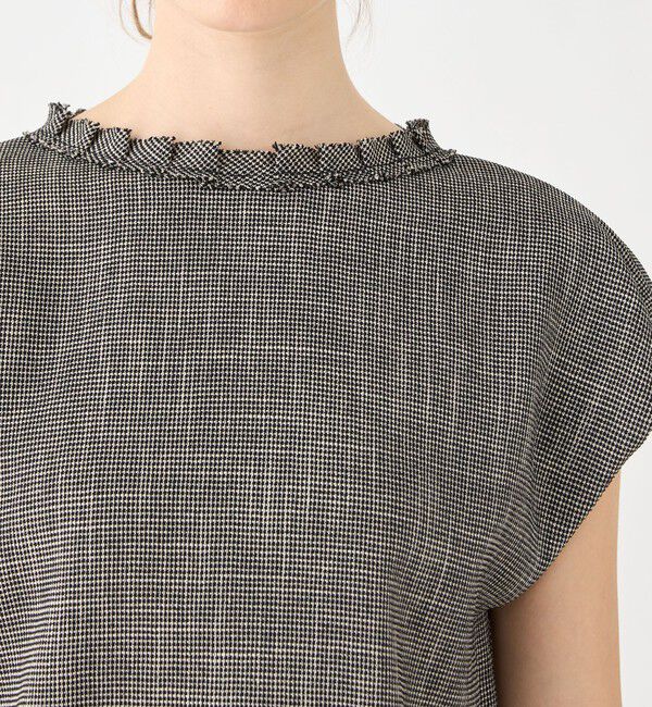 Ballsey「ポリエステルレーヨンカラミ フレンチスリーブブラウス」|シャツ・ブラウス|