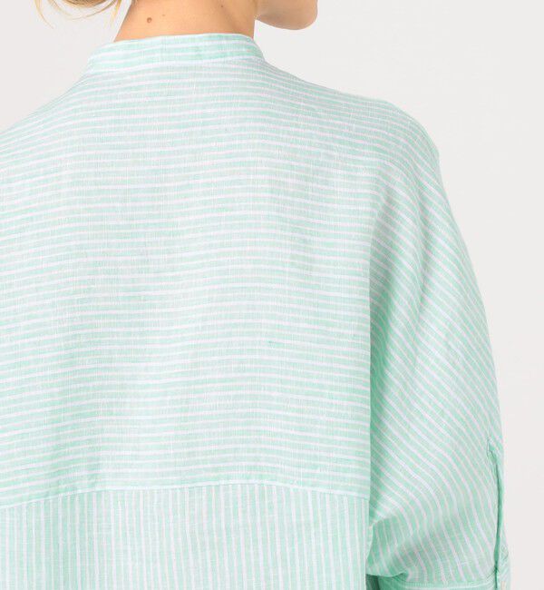 MACPHEE「リネンシャーティング クロップドシャツ」|シャツ・ブラウス|