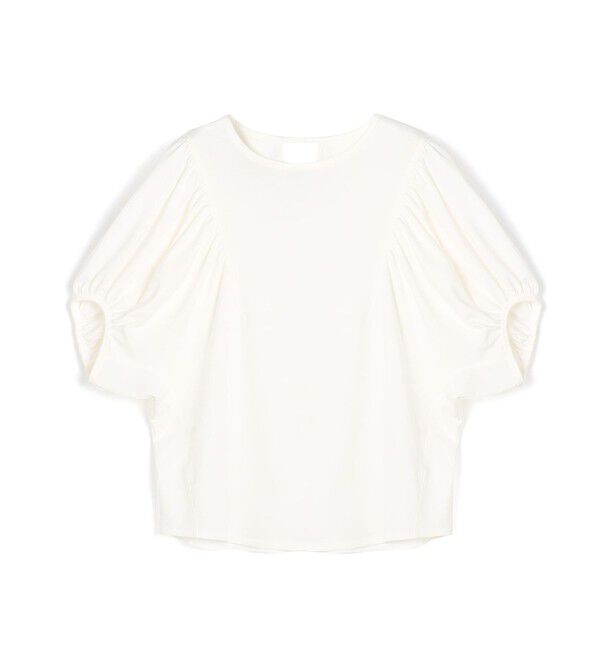 DES PRES「ソフトプレーンジャージー パフスリーブプルオーバー」|Tシャツ・カットソー|11 ホワイト