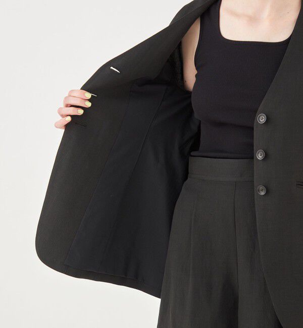 Ballsey「コードレーン ハーフスリーブジャケット」|ノーカラージャケット|